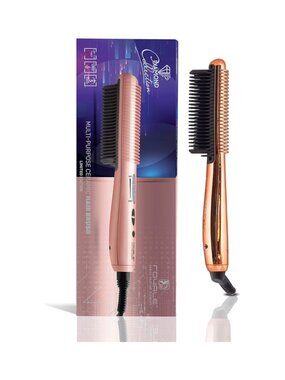 Royale Ceramic Straightening Brush - FREE Travel Case and Comb